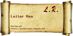 Leiter Rea névjegykártya